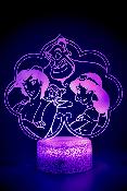 Lampe de chevet LED 3D - Disney  Aladin | Veilleuse Enfant Magique, Décoration Chambre, Cadeau Personnalisé