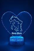 Lampe 3d personnalisée à led - Polynésie Bora Bora cœur | Veilleuse, Décoration Maison, Cadeau Personnalisé Anniversaire et Noël