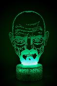 Lampe de chevet LED 3D - Breaking Bad Heisenberg  | Veilleuse, Dcoration Chambre, Cadeau Personnalis Anniversaire et Nol