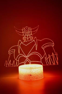 Lampe 3d personnalisée à led - Manga Goldorak 2 | Veilleuse Enfant, Décoration Chambre, Cadeau Personnalisé Anniversaire et Noël