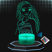 Lampe 3d personnalise  led - Disney Vaiana | Veilleuse Enfant Magique, Dcoration Chambre, Cadeau Personnalis