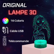Lampe 3d personnalisée à led - Disney Vaiana | Veilleuse Enfant Magique, Décoration Chambre, Cadeau Personnalisé