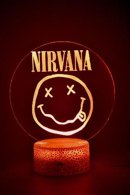 Lampe 3d personnalisée à led - Rock Nirvana