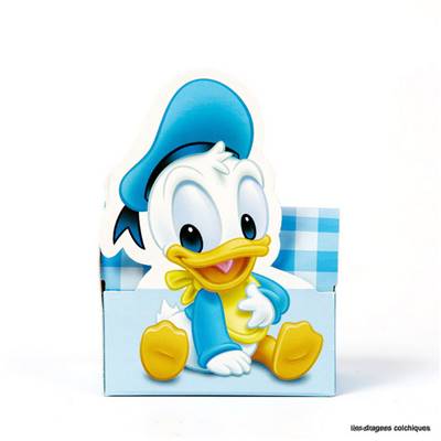 boite carton coffre deco donald vide 7x5x4.5 cm