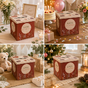 Urne Joyeux Anniversaire Terracotta Party – 20 x 20 cm