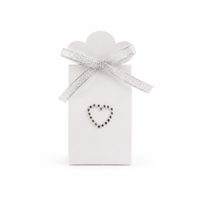 Contenant à dragées boite carton deco coeur