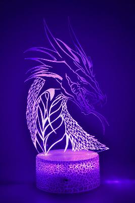 Lampe 3d personnalisée à led - Dragon