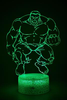 Lampe 3d personnalisée à led - Hulk
