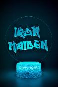 Lampe 3d personnalisée à led - Rock Iron Maiden