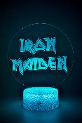 Lampe 3d personnalisée à led - Rock Iron Maiden | Veilleuse maison, Décoration Chambre, Cadeau Personnalisé Anniversaire et Noël