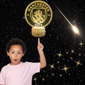 Lampe 3d personnalisée à led - Football Manchester City | Veilleuse, Décoration Maison, Cadeau Personnalisé Anniversaire et Noël