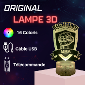 Lampe de chevet LED 3D - Boxe MMA | Veilleuse, Décoration Maison, Cadeau Personnalisé Anniversaire et Noël