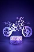 Lampe 3d personnalisée à led - Moto cross