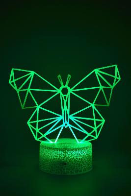 Lampe 3d personnalisée à led - Papillon | Veilleuse Enfant, Décoration Chambre, Cadeau Personnalisé Anniversaire et Noël