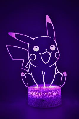 Lampe 3d personnalisée à led - Pokémon Pikachu