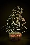 Lampe 3d personnalisée à led - Disney Princesse Raiponce | Veilleuse Enfant Magique, Décoration Chambre, Cadeau Personnalisé