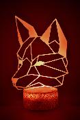 Lampe de chevet LED 3D - Animal Renard | Veilleuse Enfant, Dcoration Chambre, Cadeau Personnalis Anniversaire et Nol