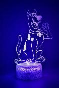 Lampe de chevet LED 3D - Animal Chien Scooby Doo  | Veilleuse Enfant, Dcoration Chambre, Cadeau Personnalis Anniversaire et Nol