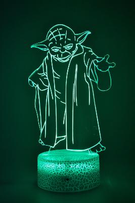 Lampe 3d personnalisée à led - Star Wars Dark Yoda