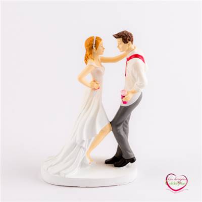 Figurine piéce montée couple de marié Danse 16 cm