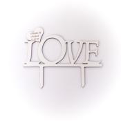 Cake topper mariage love en bois