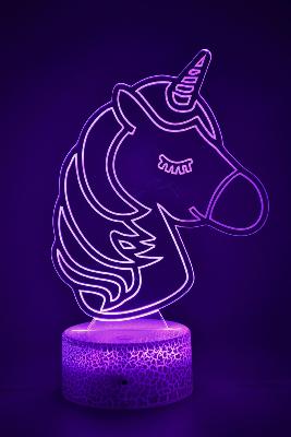 Lampe 3d personnalisée à led - Licorne