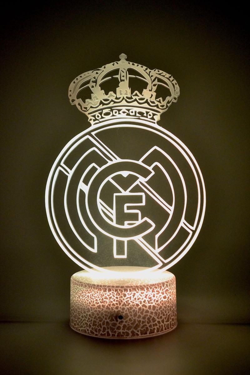 Lampe LED Miroir Réal Madrid, cadeau supporter