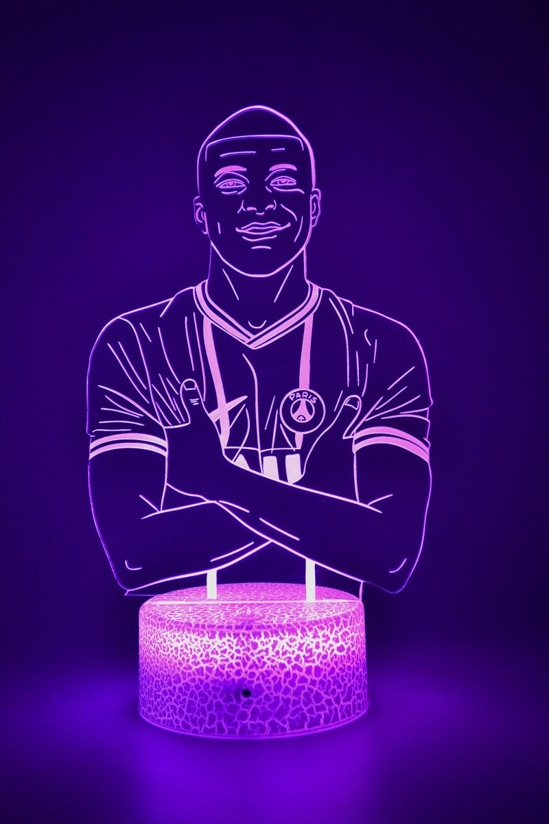 Lampe décorative 3D footballeur Mbappe