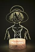 Lampe 3d personnalise  led - Manga One Pice Luffy | Veilleuse Enfant, Dcoration Chambre, Cadeau manga Anniversaire et Nol