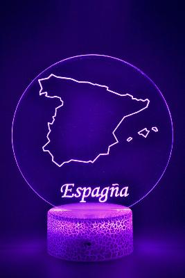 Lampe 3d personnalisée à led - Pays Espagne