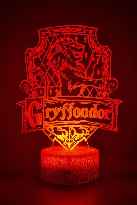 Lampe 3d personnalisée à led - Harry Potter Gryffondor