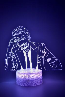 Lampe de chevet LED 3D - Chanteur Johnny Halliday  | Veilleuse, Décoration Chambre, Cadeau Personnalisé Anniversaire et Noël