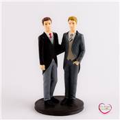 Figurine piéce montée couple de mariage gay homme 19 cm