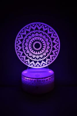 Lampe 3d personnalisée à led - Mandala
