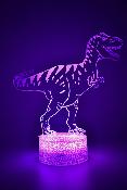 Lampe de chevet LED 3D - Animal Dinosaure  | Veilleuse Enfant, Décoration Chambre, Cadeau Personnalisé Anniversaire et Noël