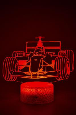 Lampe 3d personnalisée à led - Voiture formule 1 | Veilleuse Enfant, Décoration Chambre, Cadeau Personnalisé Anniversaire et Noël