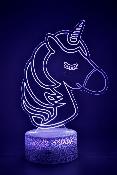 Lampe 3d personnalisée à led - Licorne