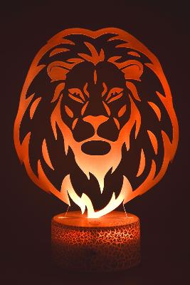 Lampe de chevet LED 3D - Animal Lion | Veilleuse Enfant, Décoration Chambre, Cadeau Personnalisé Anniversaire et Noël
