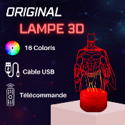 Lampe de chevet LED 3D - Batman  | Veilleuse Enfant, Décoration Chambre, Cadeau Personnalisé Anniversaire et Noël