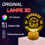 Lampe 3d personnalisée à led - Pompier  | Veilleuse Enfant, Décoration Chambre, Cadeau Personnalisé Anniversaire et Noël