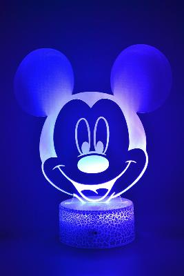 Lampe 3d personnalisée à led - Disney Mickey | Veilleuse Enfant Magique, Décoration Chambre, Cadeau Personnalisé