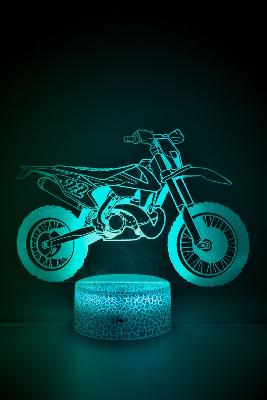 Lampe 3d personnalisée à led - Moto cross