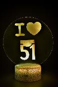 Lampe 3d personnalise  led - I love 51 | Veilleuse, Dcoration maison, Cadeau Personnalis Anniversaire et Nol