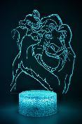 Lampe 3d personnalisée à led - Disney Roi Lion 1 | Veilleuse Enfant Magique, Décoration Chambre, Cadeau Personnalisé