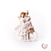 Figurine pice monte couple de mari vlo 14 cm