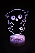 Lampe de chevet LED 3D - Animal Petit Chat  | Veilleuse Enfant, Dcoration Chambre, Cadeau Personnalis Anniversaire et Nol