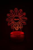 Lampe 3d personnalisée à led - Fleur Marguerite | Veilleuse Enfant, Décoration Chambre, Cadeau Personnalisé Anniversaire et Noël