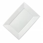 Plateau plastique 33X23 cm blanc (5 pièces)
