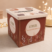 Urne Joyeux Anniversaire Terracotta Party – 20 x 20 cm