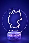 Lampe 3d personnalisée à led - Pays Allemagne | Veilleuse Enfant, Décoration Chambre, Cadeau Personnalisé Anniversaire et Noël